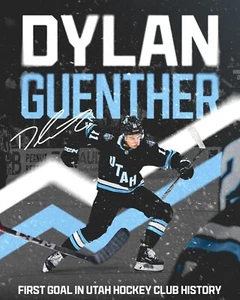 Dylan Guenther erstes Utah Hockey Club Franchise Tor 8 x 10 NHL Hockey Foto - Bild 1 von 1