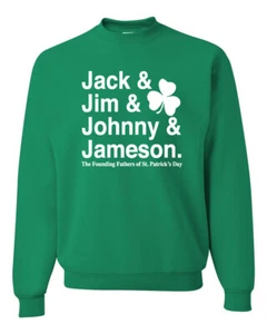 Suéter unisex Jack Jim Johnny and Jameson Irish Whiskey St Patricks Day - Imagen 1 de 3