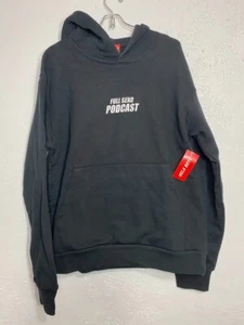 Neu mit Etikett Full Send Podcast Nelk Jungen bestickt schwarz schwerer Hoodie Herren M - Bild 1 von 11
