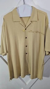 Tommy Bahama 100% Silk Woven Mens SS XL Shirt #11 - Picture 1 of 4