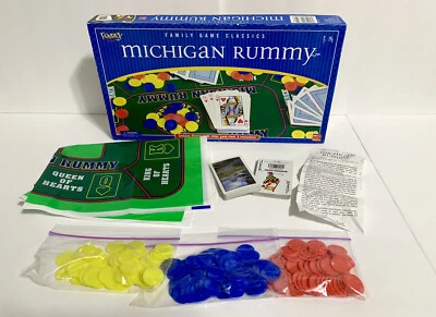 2001 Fundex Michigan Rummy Family Game Classics Used  Vintage Game COMPLETE - Image 1 of 4