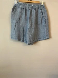 Pantaloncini di lino blu nuovi vari made in Italy - Taglia unica (10-16) - Foto 1 di 3