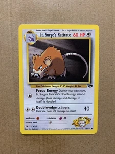 Lt. Surge's Raticate 53/132 Gym Challenge - Uncommon Pokemon Card - NM/Mint - Picture 1 of 2