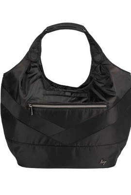 "Bolso de viaje Lug Gondola SE negro acolchado bolsillos con cremallera espacioso 20x12x5""" Foto 1 de 4