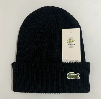 Classic Lacoste Unisex Beanie: Soft Wool Knitted Hat for Cozy, Winter Days