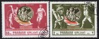 1968 UAE SHARJAH SET OF 2 USED STAMPS (Michel # 519,522)