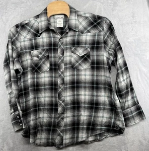 Vintage Wrangler Wrancher Button Up Hemd Langarm kariert Perlen Druckknopf Herren 2XL - Bild 1 von 5