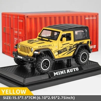 1:32 Jeep Wrangler Rubicon Diecast Alloy Model - Sound Light Pull‑Back Door Open - Image 1 of 4