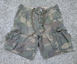 Vintage Abercrombie & Fitch Camouflage Cargo Shorts Herren 34 Distressed Y2K Cut Off - Bild 1 von 8