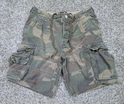 Vintage Abercrombie & Fitch Camo Cargo Shorts Mens 34 Distressed Y2K Cut Off - Image 1 of 4
