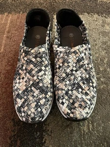 BERNIE MEV Woven Earthtone Gem Flat Gummies Slip-On Shoes Women’s  SZ 10 ~ MINT! - Picture 1 of 8