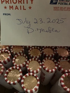1x 2025 D Penny Roll Lincoln Shield Cent, Loomis Wrapped, Brilliant Uncirculated - Picture 1 of 2