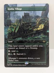 Tarkir: Dragonstorm - Kishla Village - Rare - Borderless - Land - Tdm 396 - - Picture 1 of 2