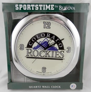 Colorado Rockies Quartz Wanduhr 1999 - Sportstime by Bulova #SBB27 - Bild 1 von 1