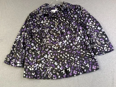 Куртка Charter Club фиолетовая и черная с анималистическим принтом эластичная блейзер женская размер PM - Изображение 1 из 4