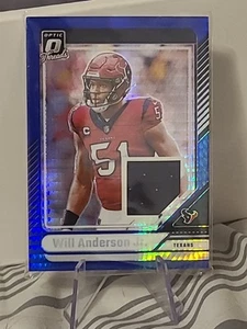 Will Anderson Jr. Blue Hyper Threads Patch #DTB-WAJ 2024 Donruss Optic Football - Picture 1 of 2