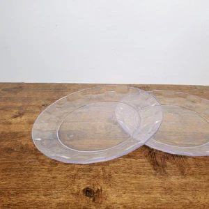 Tupperware Ice Prisms Plates 8” Round Sheer Reusable Dessert Dinnerware 5800 Set - Picture 1 of 7