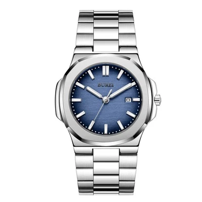 Reloj de pulsera impermeable de negocios de acero inoxidable de moda para hombre, regalo para... Foto 1 de 4