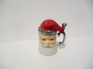 THIMBLE VINTAGE BISQUE ENESCO86 SANTA CLAUS STEIN - Picture 1 of 6