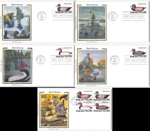 US #2141a, 2138-2141 FDC, 1985, Colorano Silk Cachet, Set of 5 - Picture 1 of 1