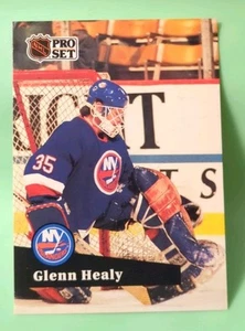 1991-92 Pro Set - Glenn Healy #153 French - New York Islanders - Picture 1 of 2