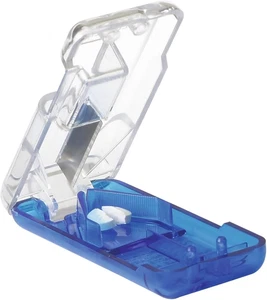 Pillenschneider und Splitter Edelstahlklinge mit Spender schneidet Pillen Tabletten - Bild 1 von 11