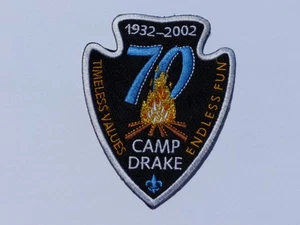 Unused 1932 - 2002 Camp Drake Prairielands Council Illinois Boy Scout BSA Patch - Picture 1 of 2