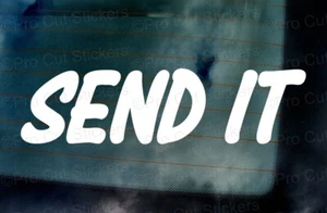 SEND IT Funny Novelty Car Window Bumper Vinyl Die Cut Custom Sticker Decal ref:1 - Picture 1 of 2
