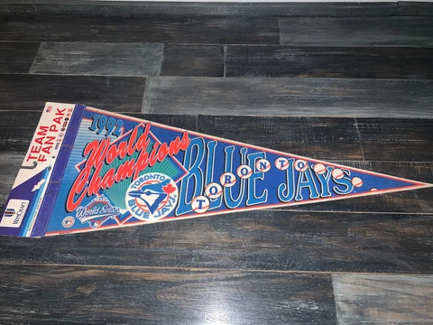 1992 Toronto Blue Jays World Series Commemorative World Champs Pennant Cover
