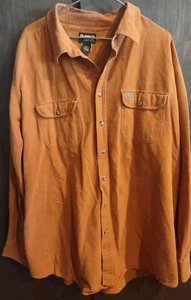 Chamois Flanell Hemd Herren 2XLT Tall Burnt Orange Rost Herbst Langarm Knopf - Bild 1 von 4