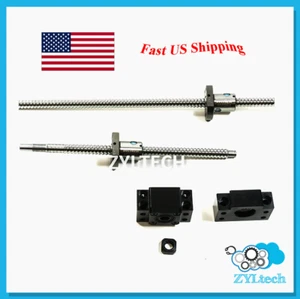 ZYLtech Precision (TRUE C7) Ball Screw 12mm 1204 w/ BF/BK10 End Support - 550mm - Picture 1 of 4