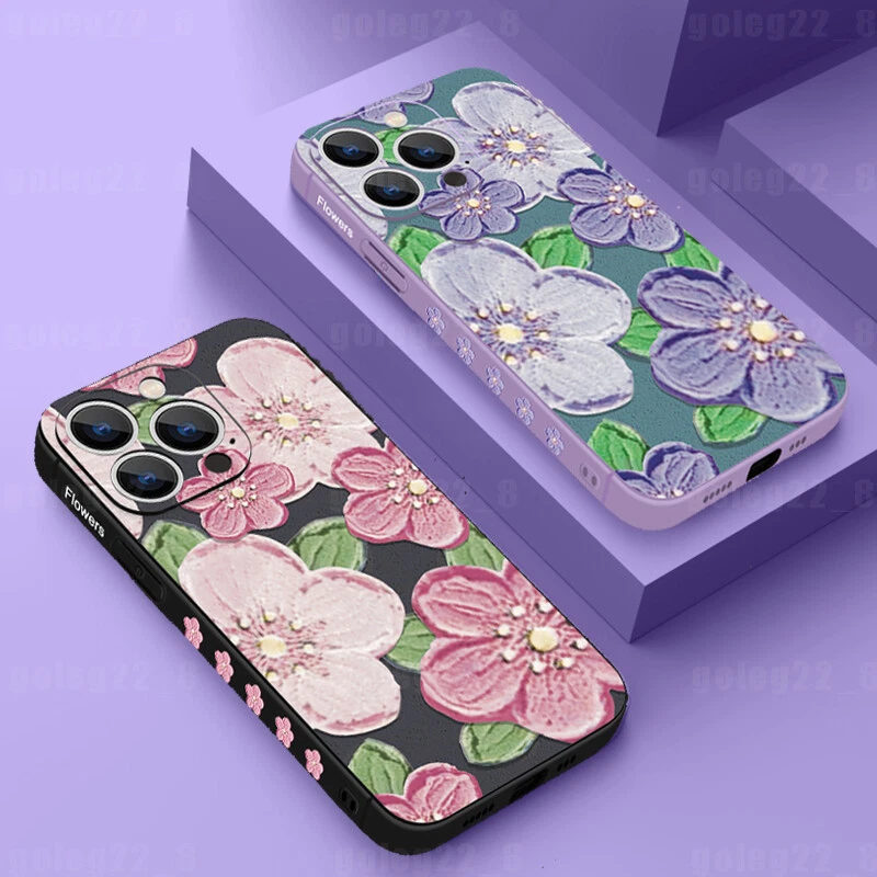 Girly Flowers For iPhone 16 15 14 13 12 Pro Max 11 XR Shockproof Soft Case Cover - Image 1 of 4
