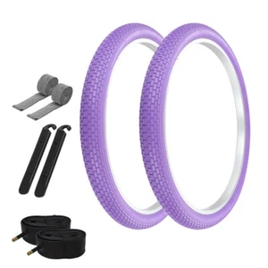 PRO+ TIRES 26 x 2.125 Purple G-5009 W/ TUBES, RIM STRIPS, & TIRE LEVERS - Picture 1 of 1