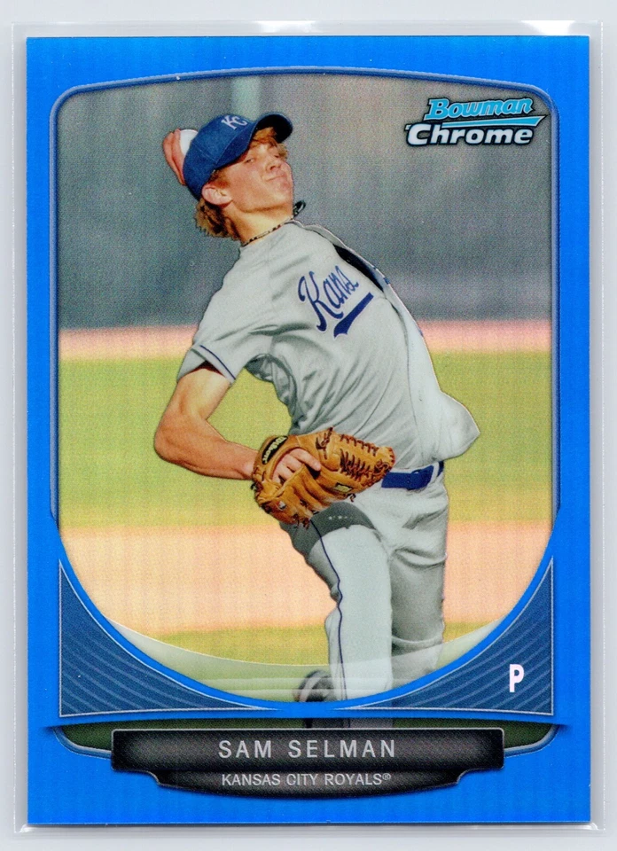2013 Bowman - Prospects Chrome Blue Refractor #BCP110 Sam Selman /250 (RC) - Image 1 of 2