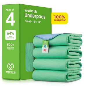 Pack of 4 Washable Underpads - 18" x 24" - Small - Picture 1 of 7