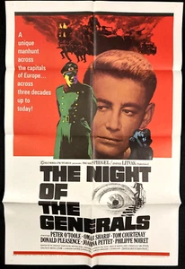 NIGHT OF THE GENERALS Orig Movie Poster Peter O'Toole WW2 German World War II - Picture 1 of 6