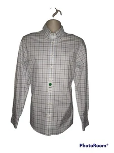 Camisa de vestir Brooks Brothers Milano ajustada con botones para hombre talla 16-35 de lujo - Imagen 1 de 7