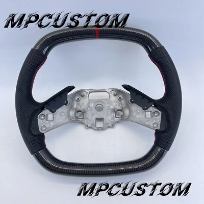 Carbon Fiber Steering Wheel fit For Chevrolet Corvette C8 2020 2021 2022 23-2025 - Image 1 of 4
