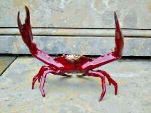 crabe en bronze taille naturel pat couleurs , bronze animalier