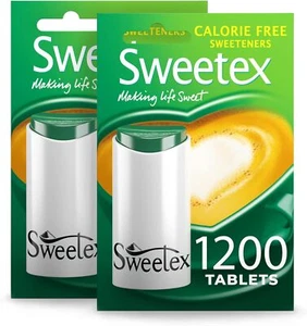 Sweetex Calorie Free Sweeteners 1200 per Pack - Pack of 2 - Picture 1 of 1