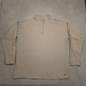 Woolrich 3XDRY Quarter Zip Pullover Mens XXL Beige Moisture Wicking Long Sleeve - Picture 1 of 11