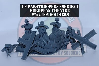 Soldados de juguete de la Segunda Guerra Mundial - Paracaidistas estadounidenses aerotransportados - 54 mm - Serie 1 Foto 1 de 4