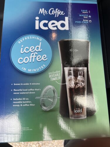 Mr. Coffee® Iced™ Coffee Maker with Reusable Tumbler and Coffee Filter Black