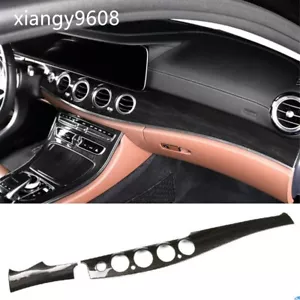 Black Wood Center Console Dashboard Cover For Mercedes Benz E Class W213 2016-23 - Bild 1 von 9