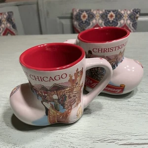 Chicago 2015 Christkindl Market Boot Mugs, Gluhwein Christmas 20th Anniversary! - Picture 1 of 5