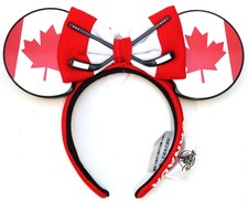 New Disney Parks Epcot World Showcase Canada Maple Leaf Hockey Puck Minnie Ears