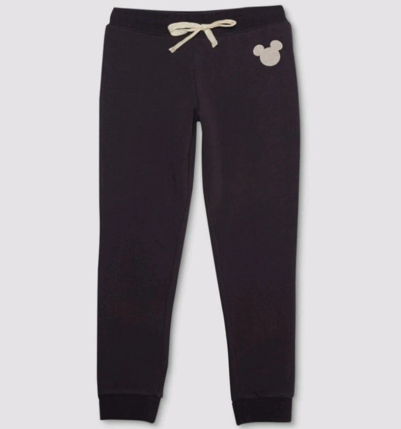 NEW DISNEY X JUNK FOOD MICKEY MOUSE BOY'S BLACK JOGGERS SWEAT PANTS S SMALL - Imagem 1 de 1