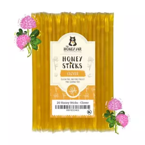 The Honey Jar Plain Honey Sticks - Pure Honey Straws For Tea, Coffee, or a Healt - Picture 1 of 4