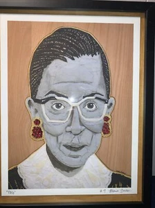 Richterin am Obersten Gerichtshof Ruth Bader Ginsburg RBG verzierter Druck #'d & signiert  - Bild 1 von 7