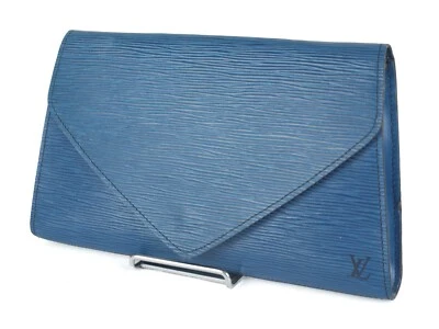 Auténtico Bolso de Mano LOUIS VUITTON Epi Art Deco 890VI Cuero Azul Francia LL23310M4 Foto 1 de 4